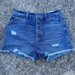 KanCan Distressed Blue Jean Shorts